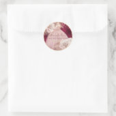 赤面ピンクローゼズオンブルゴーニュ&金ゴールドキンセアニラ ラウンドシール (バッグ)