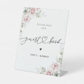 赤面ピンクローゼズゲストブックサイン 台座サイン (正面)