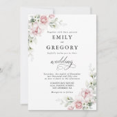 赤面ピンクロ結婚ーズセレモニー招待状 招待状 (正面)