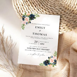 赤面ピンクロ結婚ーズセレモニー招待状 招待状