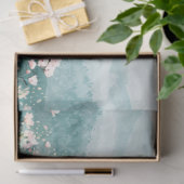 赤面ピンクワイルドフラワーと山のデコページ 薄葉紙 (ギフト)