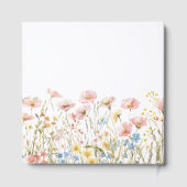 赤面ピンクワイルドフラワーウォーター結婚カラー ゲストブック (裏面)