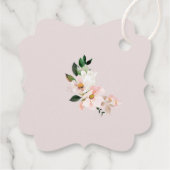 赤面ピンクワイルドフラワーブライダル感謝していyou フェイバータグ (裏面)