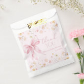 赤面ピンクワイルドフラワーボウベビーイン開花 フェイバーバッグ (封をした状態)