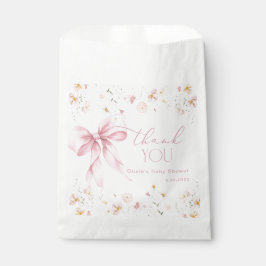 赤面ピンクワイルドフラワーボウベビーイン開花 フェイバーバッグ