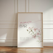 赤面ピンクワイルドフラワーラブ開花ミモザバー 台座サイン