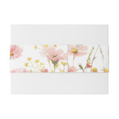 赤面ピンクワイルドフラワー結婚フローラ 招待状ベリーバンド (裏面例)