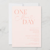 赤面ピンクワンmoreデイリハーサルディナー 招待状 (正面)