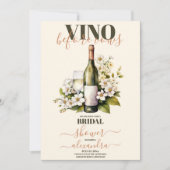 赤面ピンクヴィノウィーヴューブライダルシャワー 招待状 (正面)