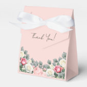 赤面ピンクヴィンテージガーデンバラベビーシャワー フェイバーボックス (正面サイド)