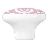 赤面ピンクヴィンテージセラミックノブ セラミックノブ (側面)