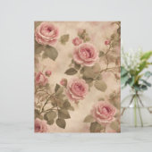 赤面ピンクヴィンテージバラスクラップブック紙 (スタンド正面)