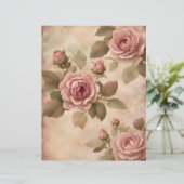 赤面ピンクヴィンテージバラスクラップブック紙 (スタンド正面)