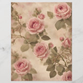 赤面ピンクヴィンテージバラスクラップブック紙 (裏面)