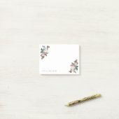 赤面ピンクヴィンテージフローラバラ ポストイット (デスク上)