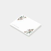 赤面ピンクヴィンテージフローラバラ ポストイット (アングル)