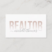 赤面ピンク不動産仲介業者実在エテートプロフェッショナル写真 名刺 (正面)