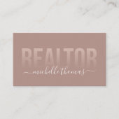 赤面ピンク不動産仲介業者実在エテートプロフェッショナル写真 名刺 (正面)