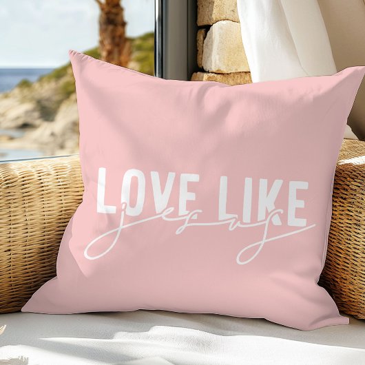 赤面ピンク信仰引用文イエス装飾用クッション クッション