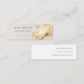 赤面ピンク光沢のあるグリッターテクスチャイヤリングディスプレイ スキニー名刺 (正面/裏面)