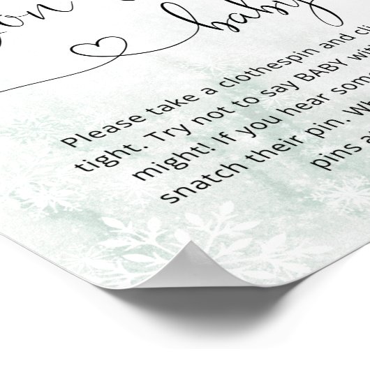 赤面ピンク冬ベビーゲームポスター ポスター (角)