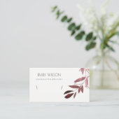 赤面ピンク動物水色ブレスレット表示ロゴ 名刺 (スタンド正面)