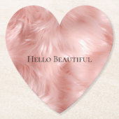 赤面ピンク動物 ペーパーコースター (正面)