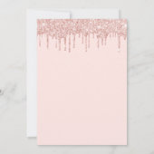 赤面ピンク卒業パーティーバラ金ゴールド女 招待状 (裏面)