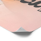 赤面ピンク卒業写真はっきりしたタイポグラフィモダン ポスター (角)