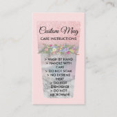 赤面ピンク印刷マグタンブラーの気に指示 名刺 (正面)