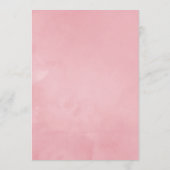 赤面ピンク及びバラ金ゴールドフローラブライダルアドバイス アドバイスカード (裏面)