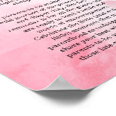 赤面ピンク咲き赤ちゃんシャワー深夜おむつ ポスター (角)