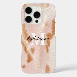赤面ピンク女性のカーボーイコウィドモノグラム iPhone 16 PROケース