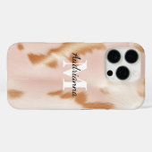 赤面ピンク女性のカーボーイコウィドモノグラム Case-Mate iPhoneケース (裏面 (横))