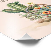 赤面ピンク女性のカーボーイロデオパーティーサボツブーツサイン フォトプリント (角)