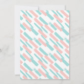 赤面ピンク幾何学写真コラージュ卒業 案内状 (裏面)