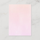 赤面ピンク彼女の私与えの蝶表示シャワー エンクロージャーカード (裏面)