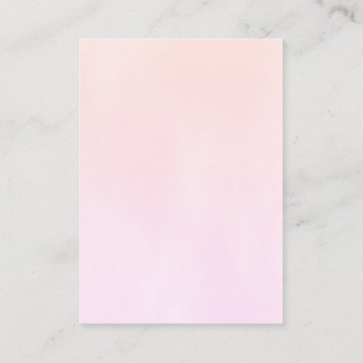 赤面ピンク彼女の私与えの蝶表示シャワー エンクロージャーカード (裏面)