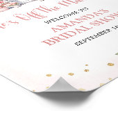 赤面ピンク彼女は市場から外れているブライダルシャワー標識 ポスター (角)