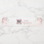 赤面ピンク彼女は市場のブライダルシャワー ペットボトルラベル (シングルラベル)