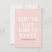 赤面ピンク得お素晴らし好み感謝していの サンキューカード (正面)