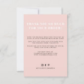 赤面ピンク得お素晴らし好み感謝していの サンキューカード (裏面)