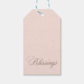 赤面ピンク恵み色F8E3DA ギフトタグ (正面)