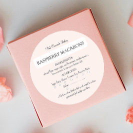 赤面ピンク成分及びアレルゲン食品ラベル ラウンドシール