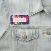 赤面ピンク抽象芸術モダンフローラ 名札 (インサイチュ)