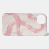 赤面ピンク抽象芸術曲線フェミニン Case-Mate iPhoneケース (裏面 (横))