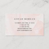 赤面ピンク文字書道ミニマリストモノグラム 名刺 (裏面)