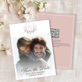 赤面ピンク日付の写真を結婚保存クラシックする セーブザデート