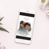 赤面ピンク日付の写真を結婚保存クラシックする セーブザデート