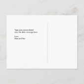 赤面ピンク日付ポストカードの保存 案内ポストカード (裏面)